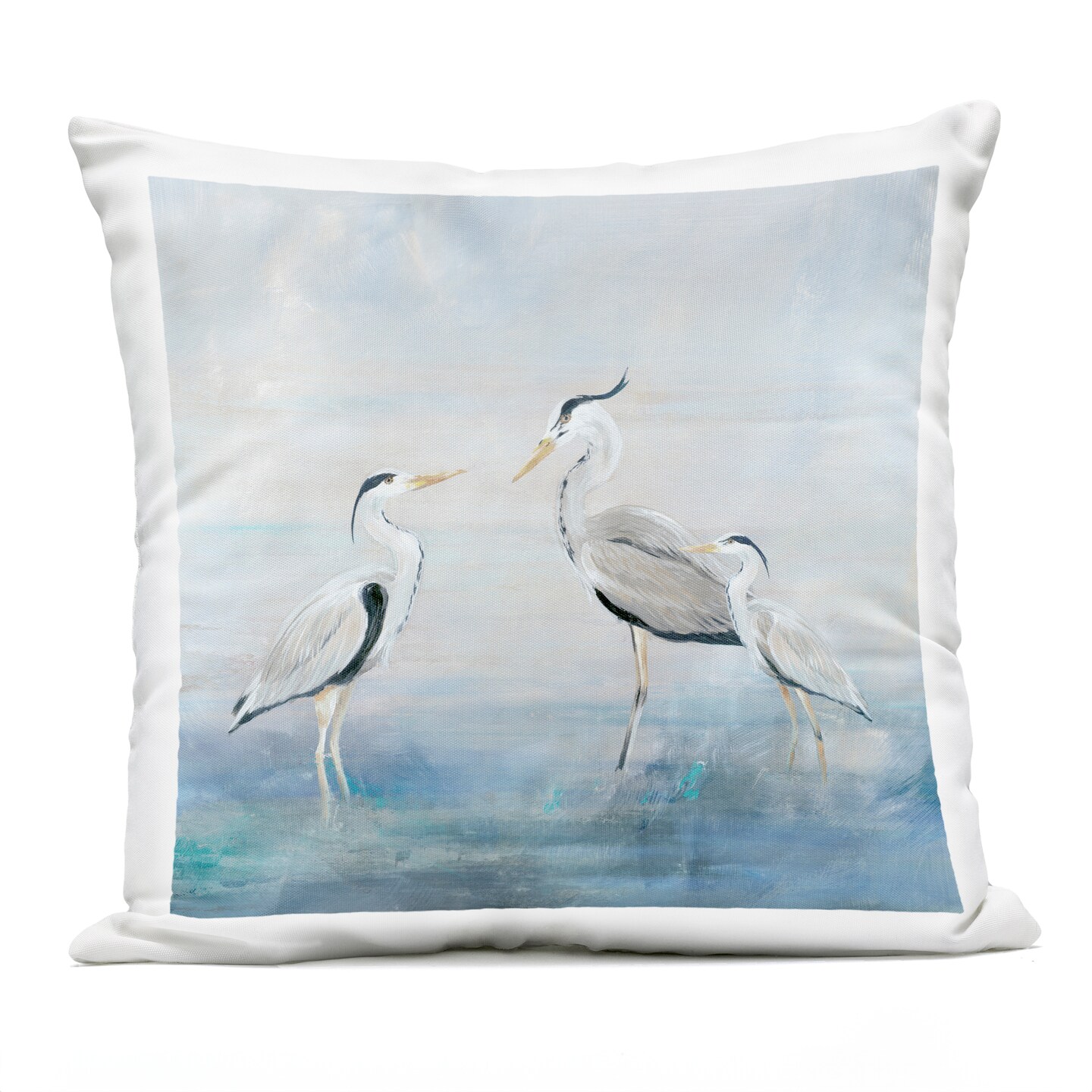 Stupell Industries Coastal Heron Family Outdoor Pillow, 18 x 7 x 18