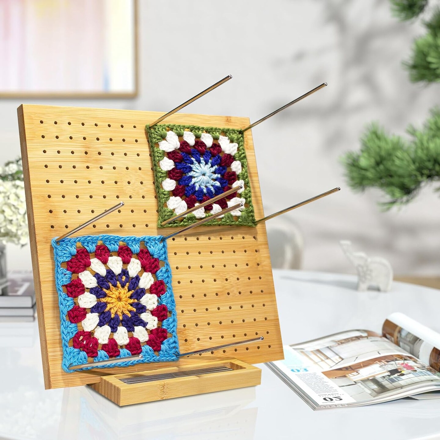 Crochet Blocking Board with 20 Pins