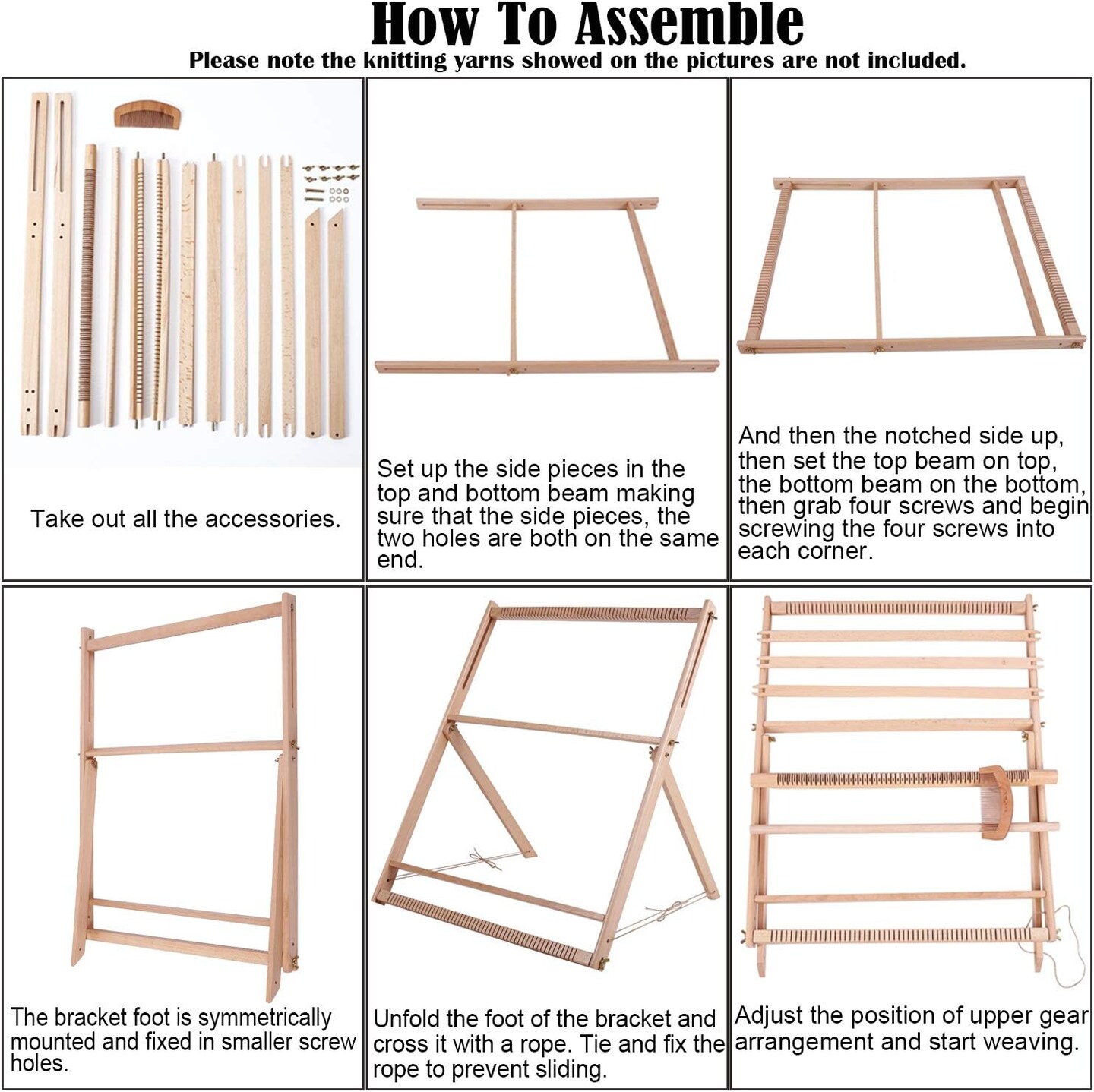 Weaving Loom with Stand Wooden Multi-Craft Weaving Loom Arts & Crafts