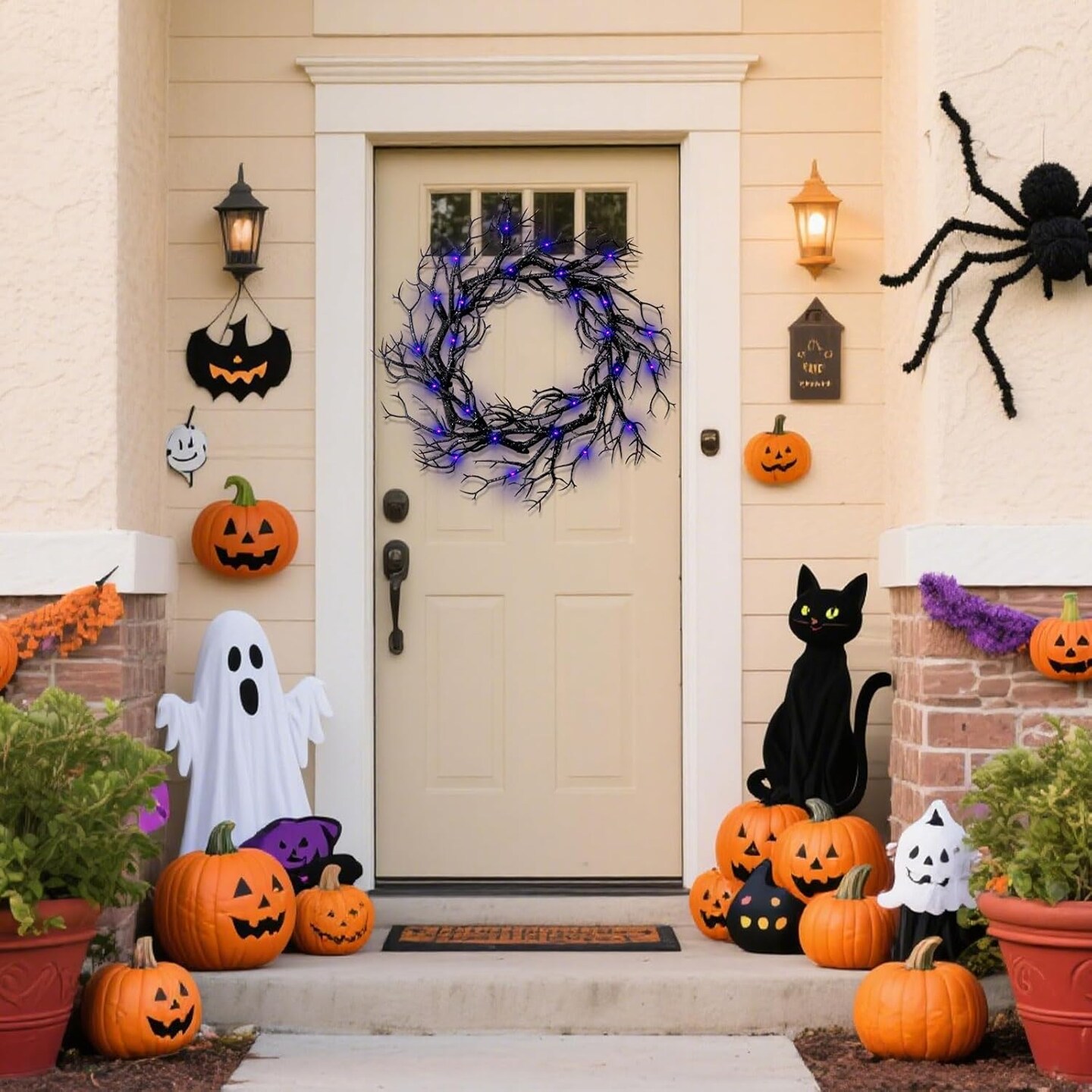 Halloween Black Branch Wreaths