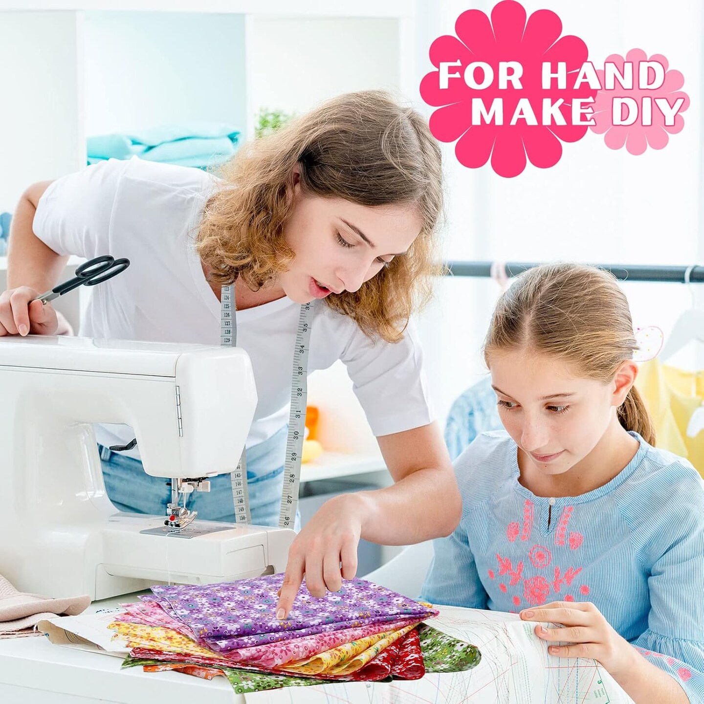 15 Pcs 20 x 20 Inch Cotton Fabric Floral Square Quilting