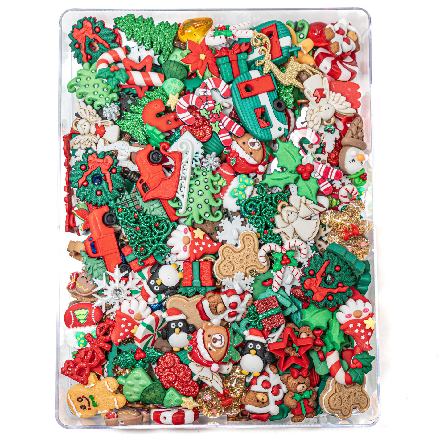 Ultimate Christmas Embellishment Value Pack for DIY, 250 pieces