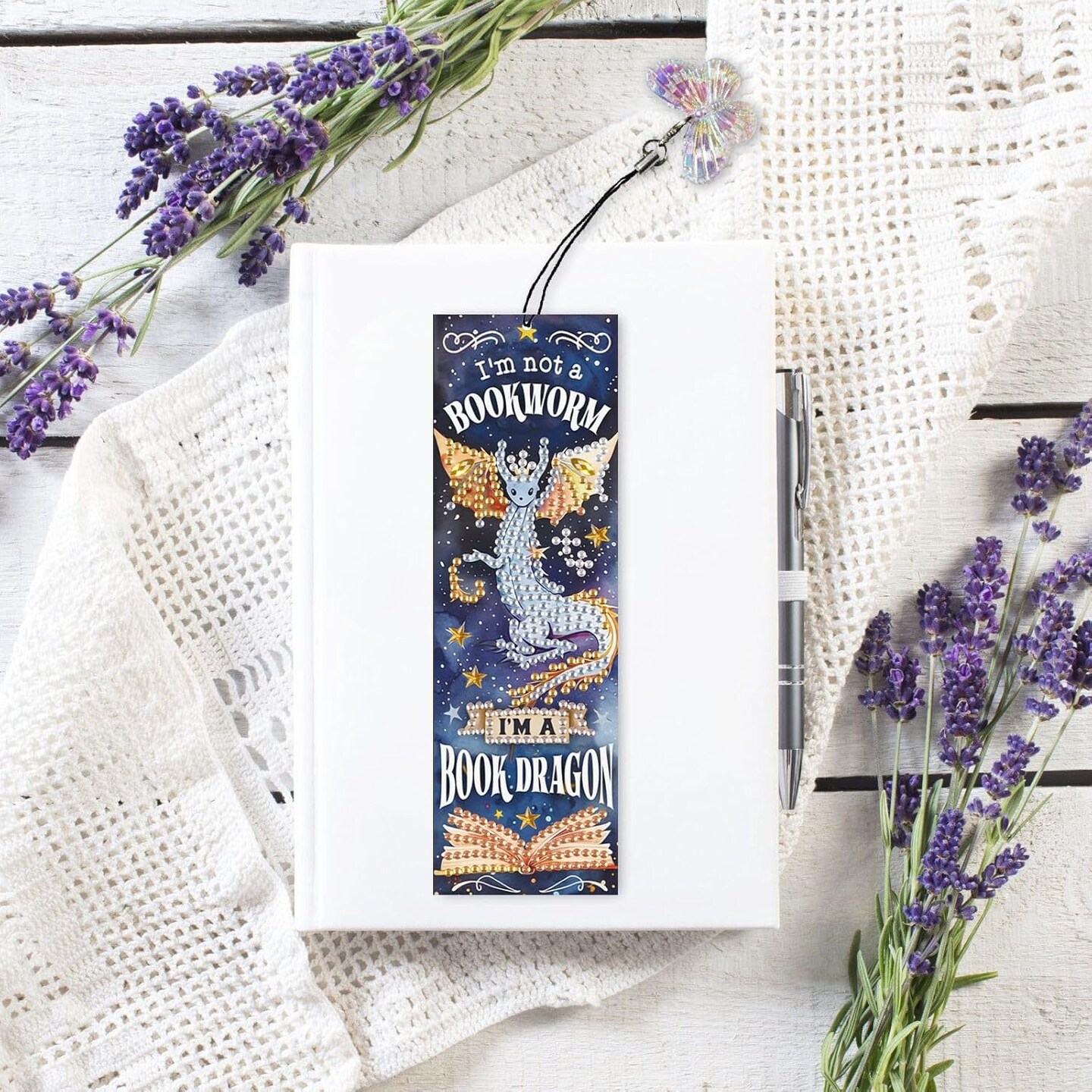 4pcs Diamond Painting Bookmark Kits for Adult(Dragon)