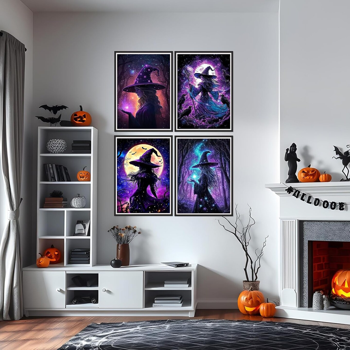 12x12inch - DIY 5D Halloween Diamond Painting Kits for Beginners(4 Pack)