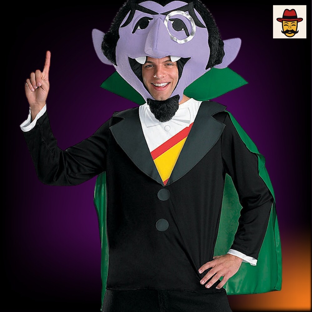 The Count Sesame Street Adult Costume for Halloween Parties