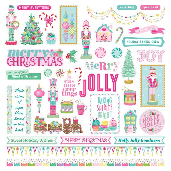 PhotoPlay Sugar Plum Elements 12&#x22;X12&#x22; Stickers