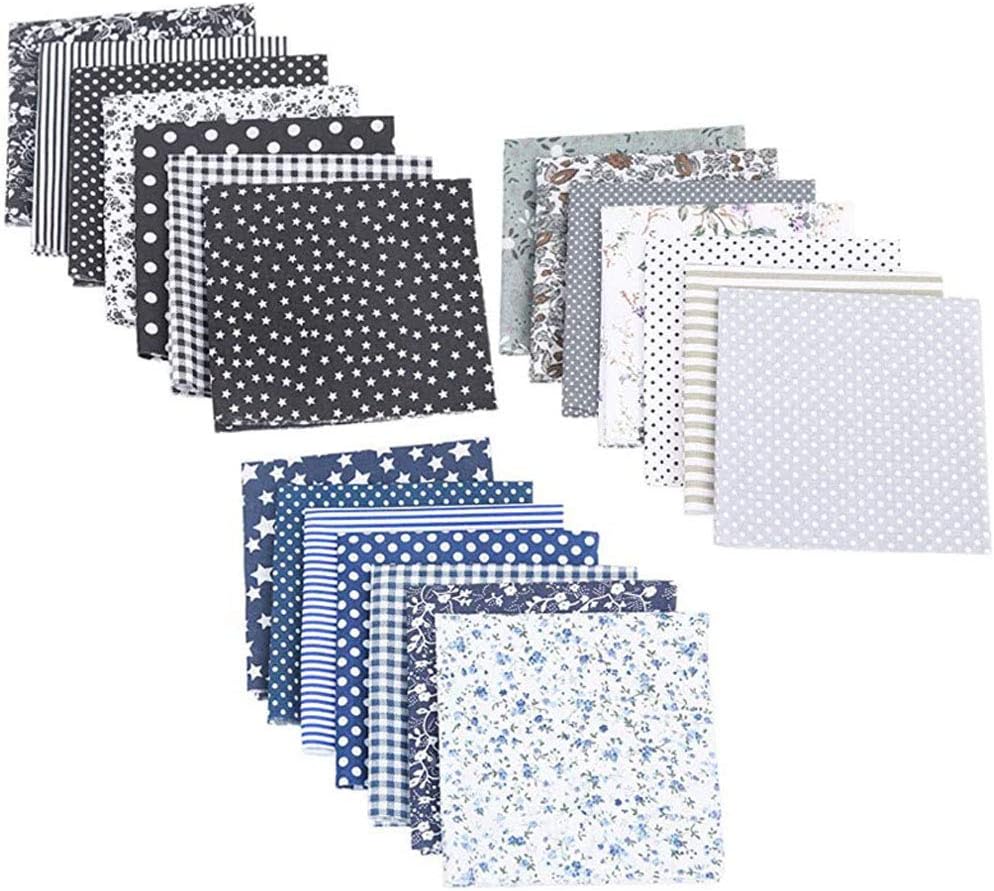 21 Pcs 10" x 10" Quilting Fabric Patchwork Squares Sheets Precut Fabric