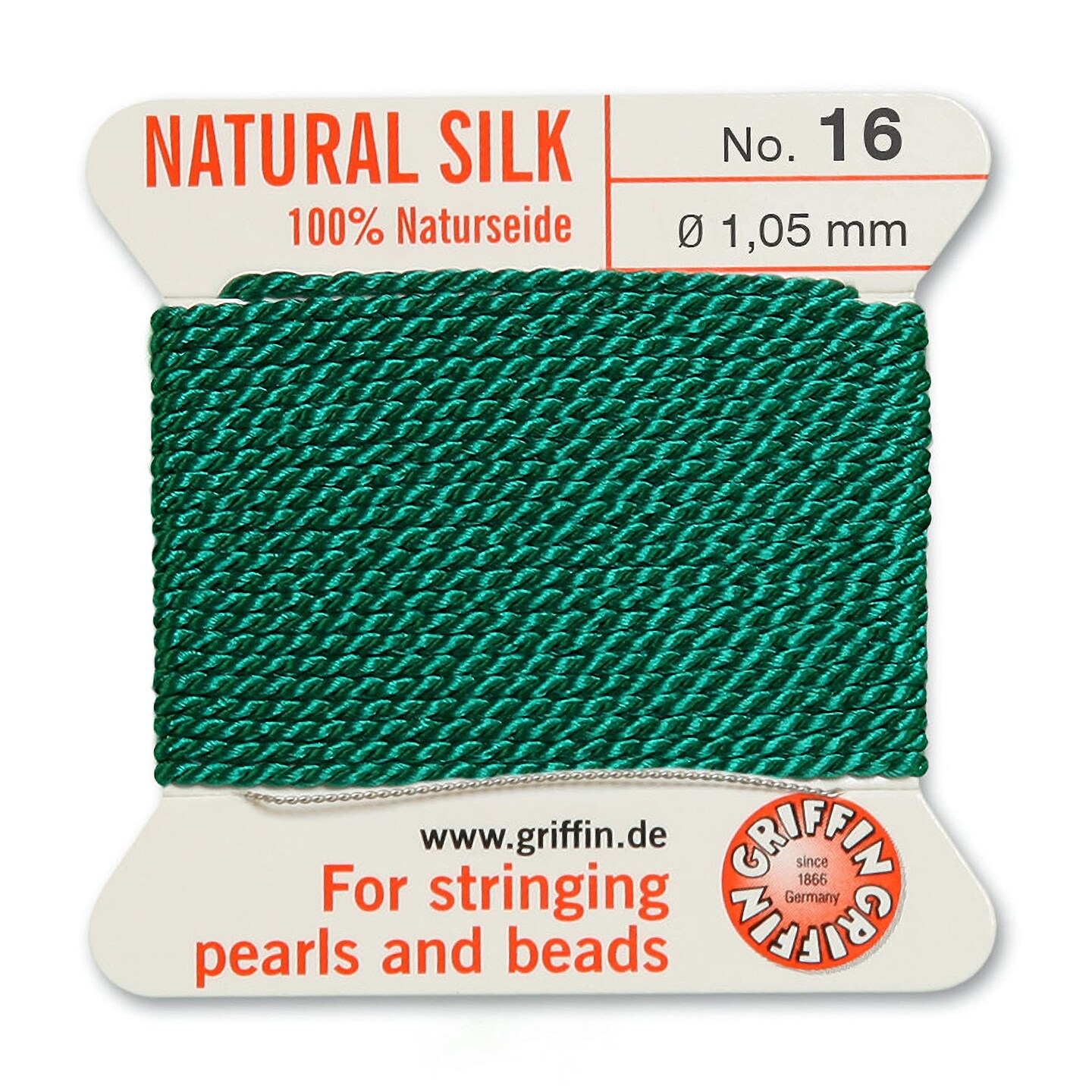 Size 16 Griffin Bead Cord 100% Natural Silk