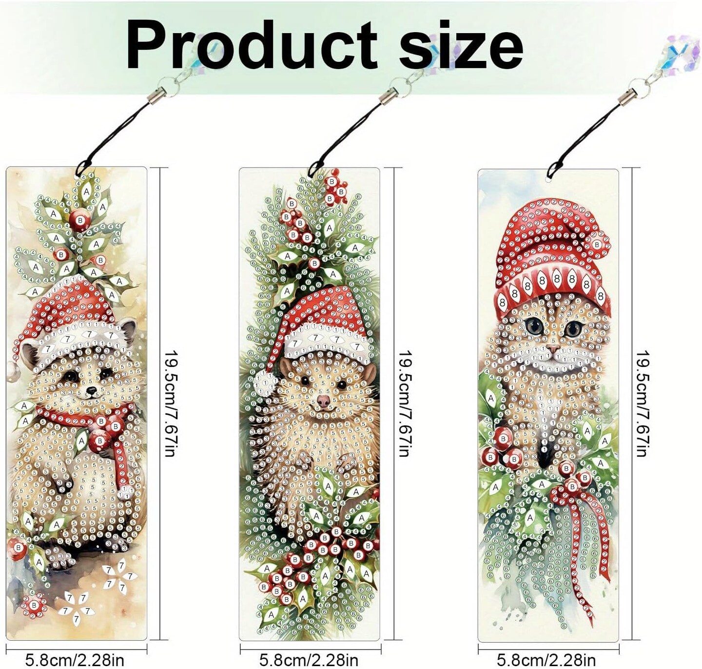 3 Piece Bookmark Diamond Art Painting Kit