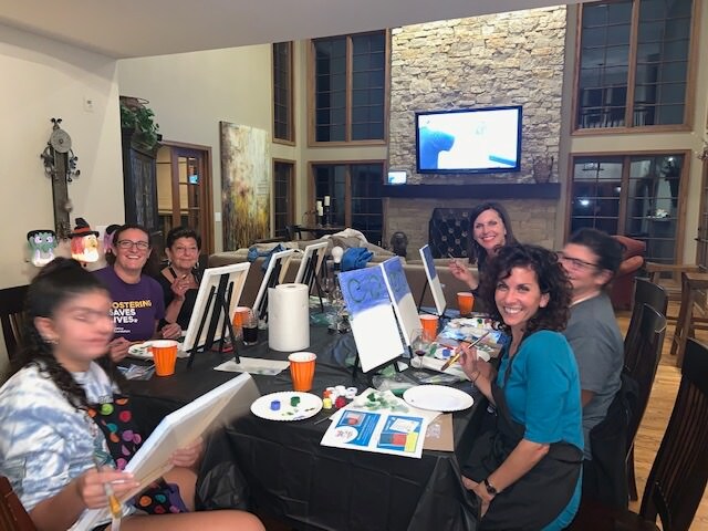 Fall Paint Kit - Autumn Lovebirds Acrylic Painting Kit & Video Lesson, DIY Craft, Beginner Paint Kit, Paint Party