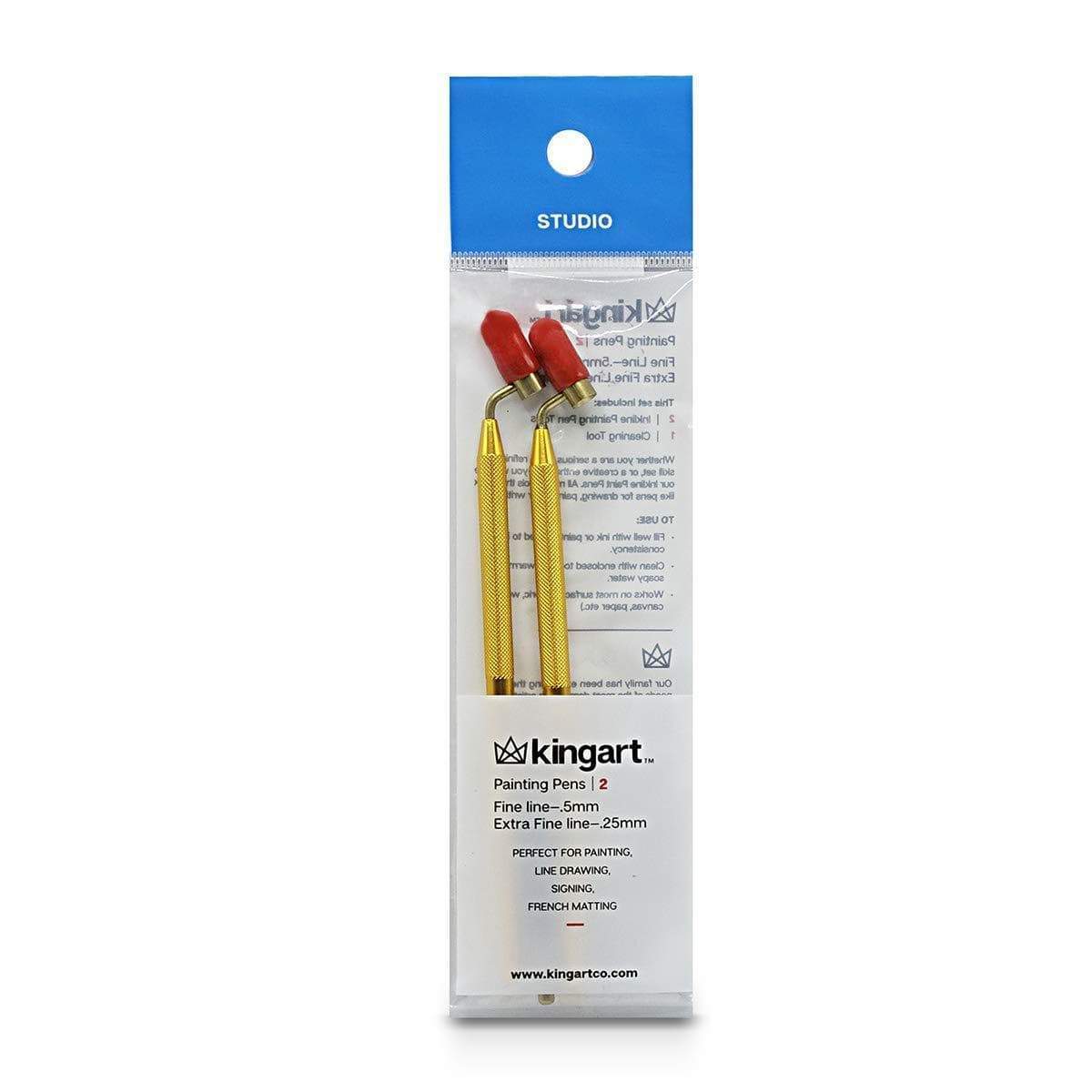 KINGART&#xAE; Fine Line Painting Pen 2-Pack Set