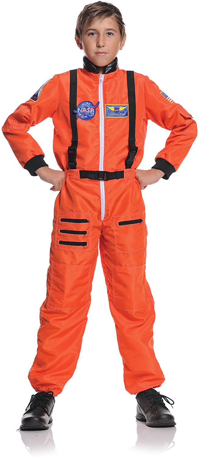 UNDERWRAPS Children's Astronaut Costume - Orange, Medium (6-8)