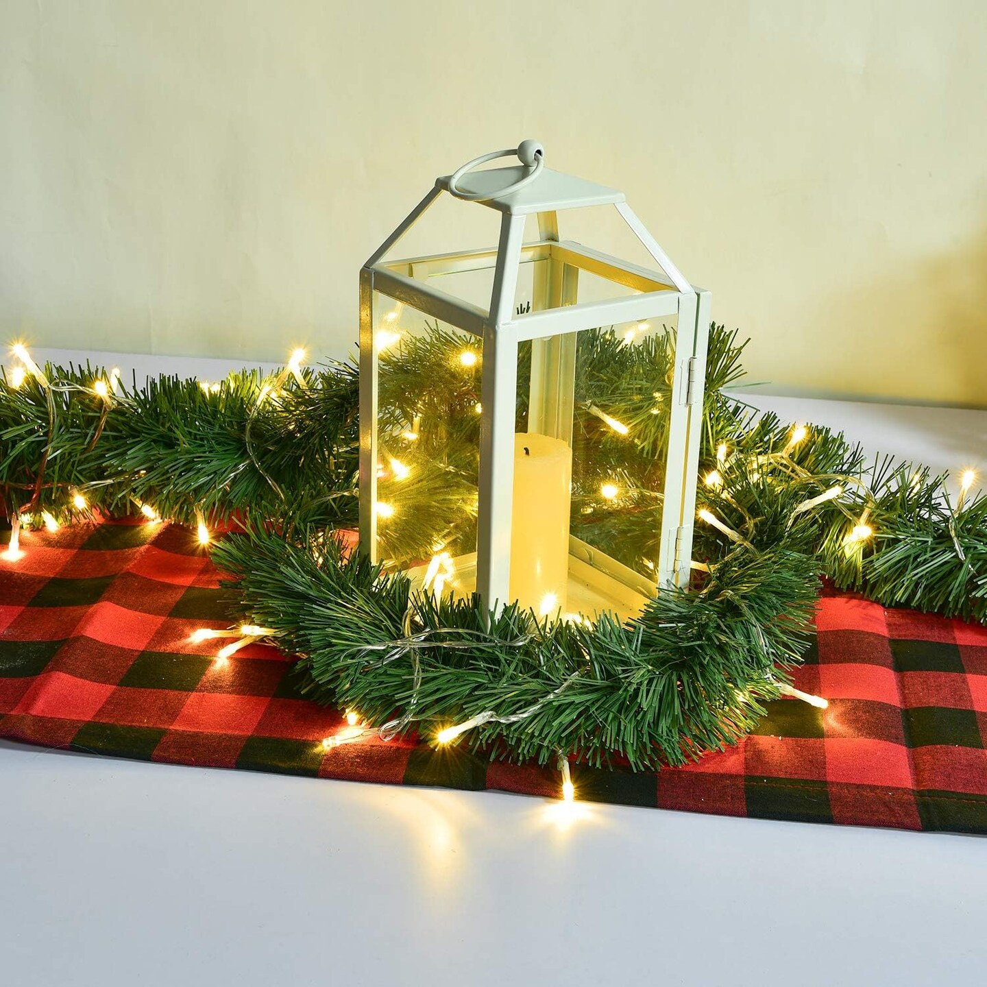 16.5 Ft Christmas Garland Decorations with 50 LED Light