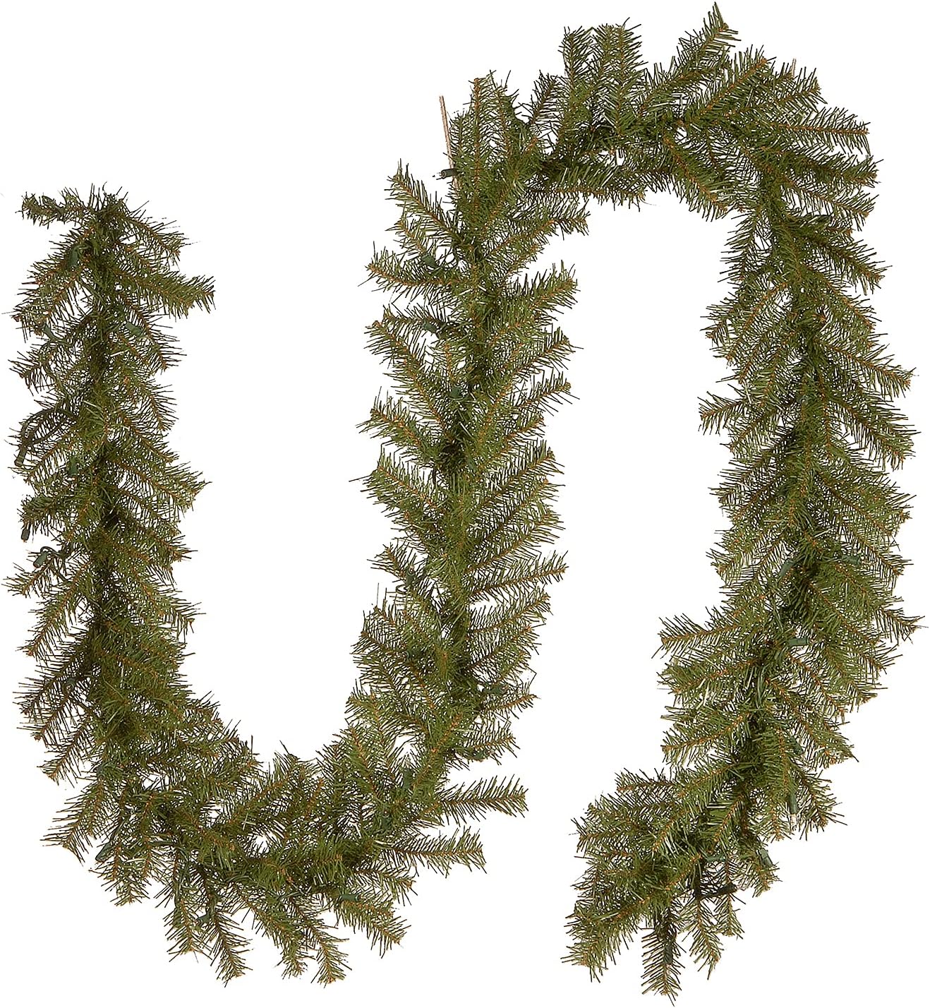 9 Feet -Pre-Lit Artificial Christmas Garland, Green, Norwood Fir, White Lights