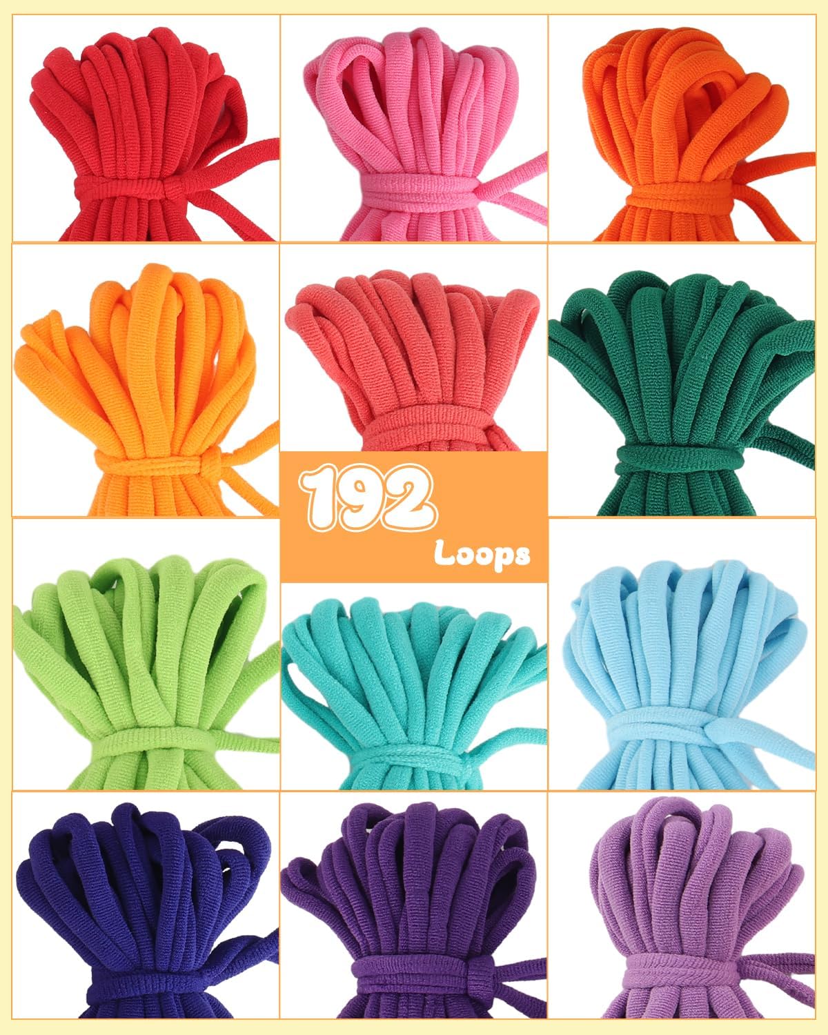 Weaving Wooden Potholder Loom Kit with 192 Weaving Loops