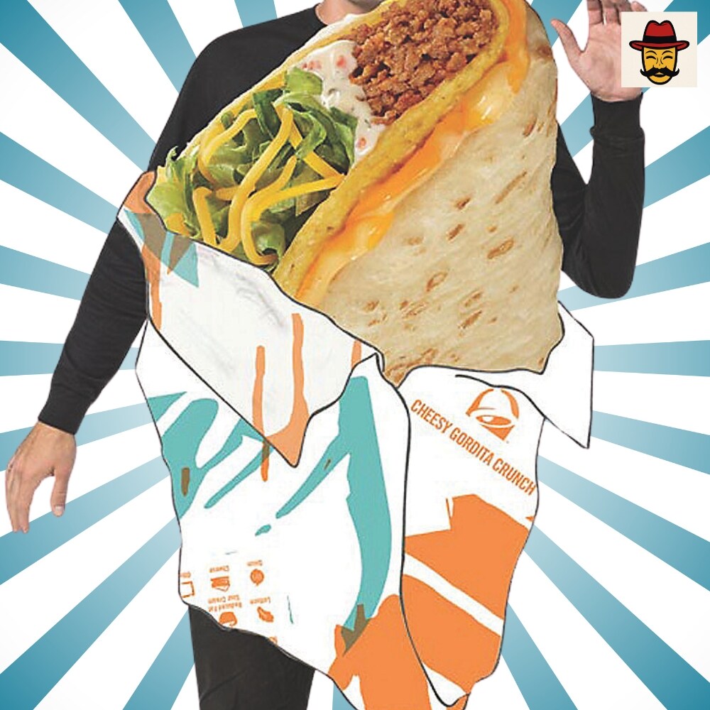Gordita Crunch Costume Funny Taco Tunic Halloween Food Party Outfit