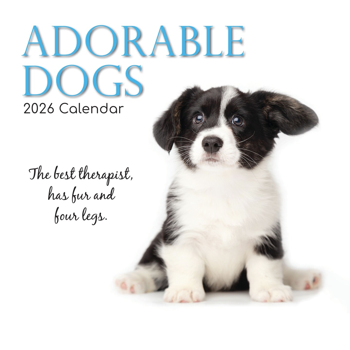 The Gifted Stationary 2026 Square Wall Calendar, Adorable Dogs, 16-Month Animals Theme Hanging Calendar with 180 Reminder Stickers, Month Planner for Home, or Creative Spaces, 12x12 In