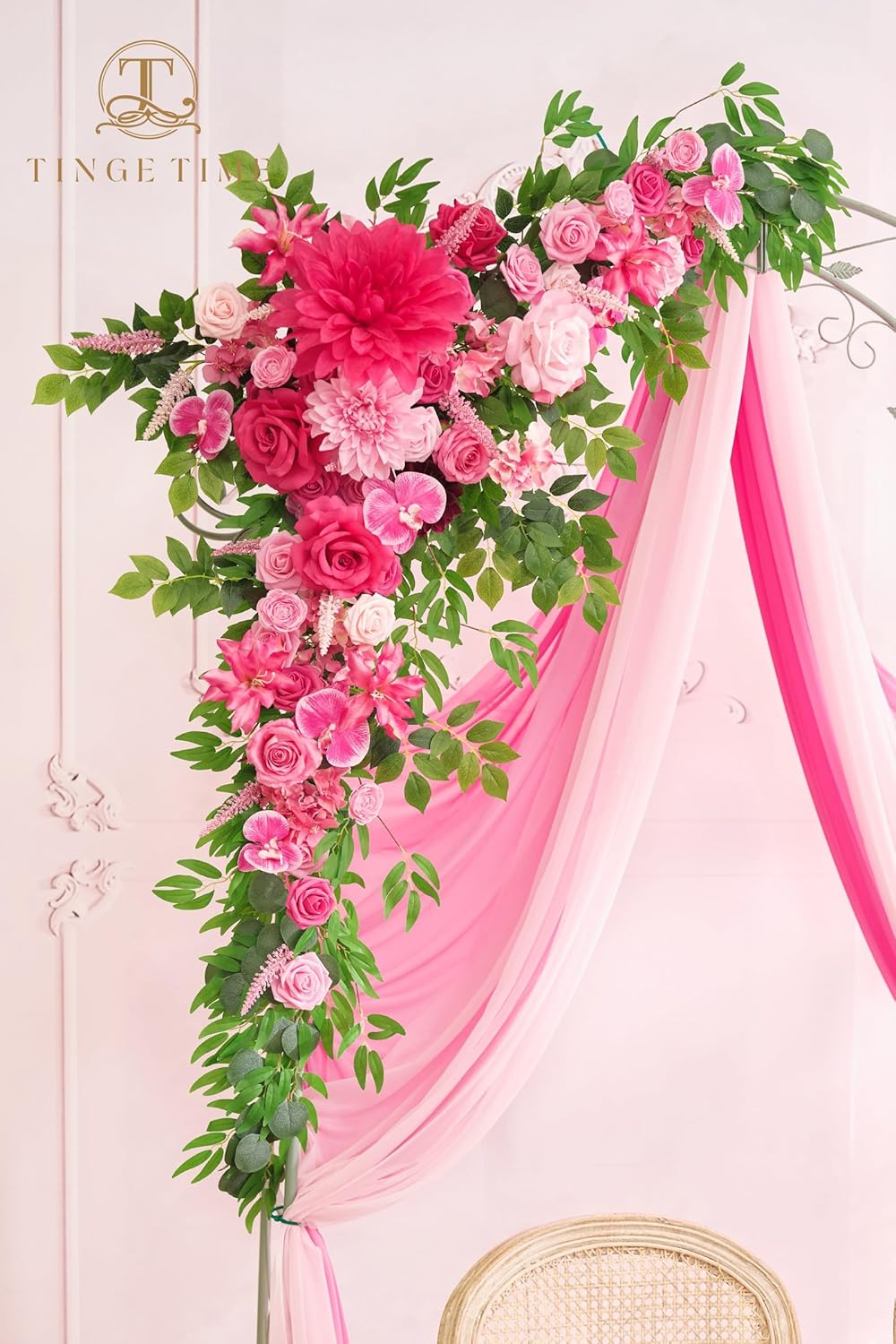 Wedding Arch Silk Floral Arrangements Ceremony Backdrop Bridal Shower Outdoor Party Decor