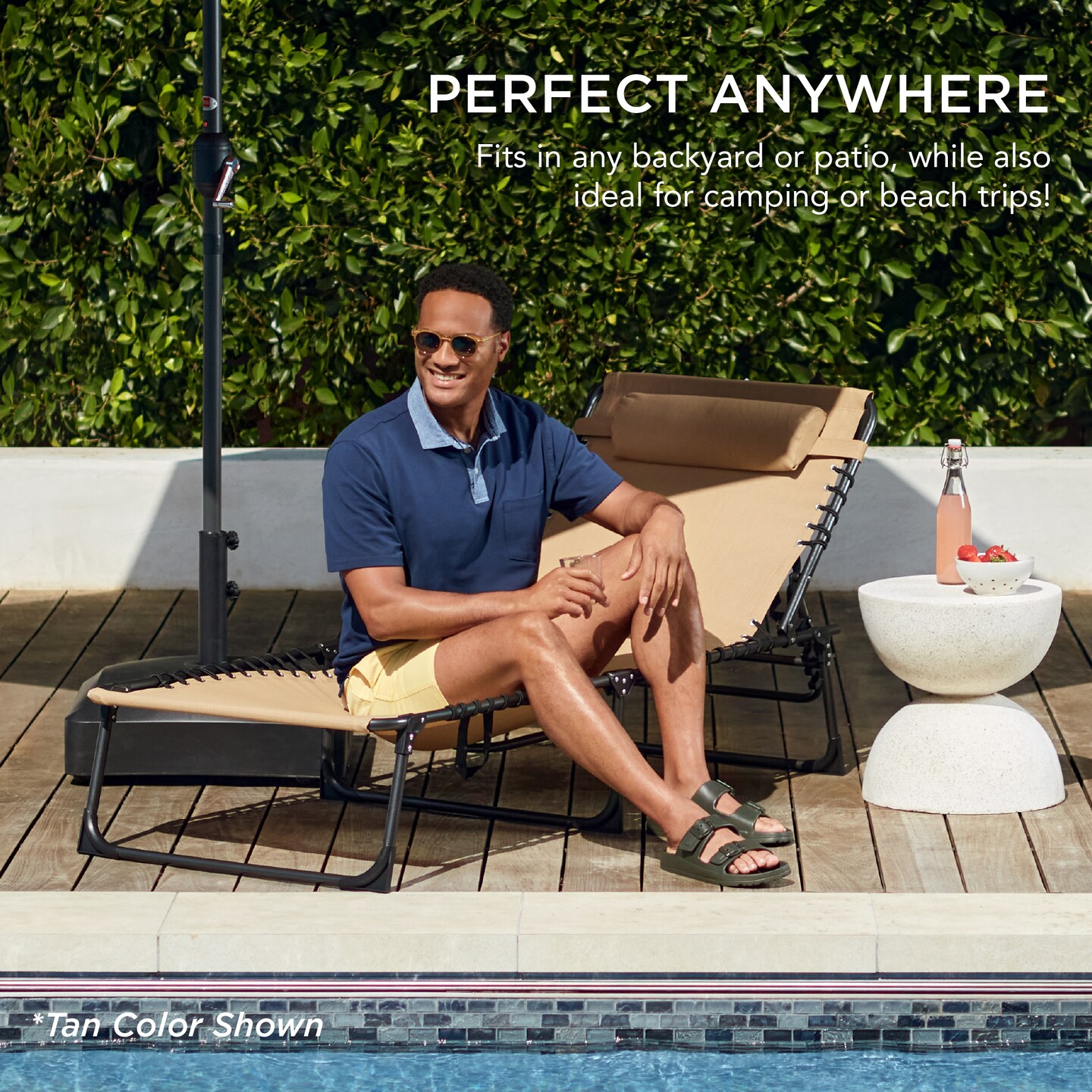 Best Choice Products Patio Chaise Lounge Chair, Outdoor Portable Adjustable Pool Recliner w/ Pillow