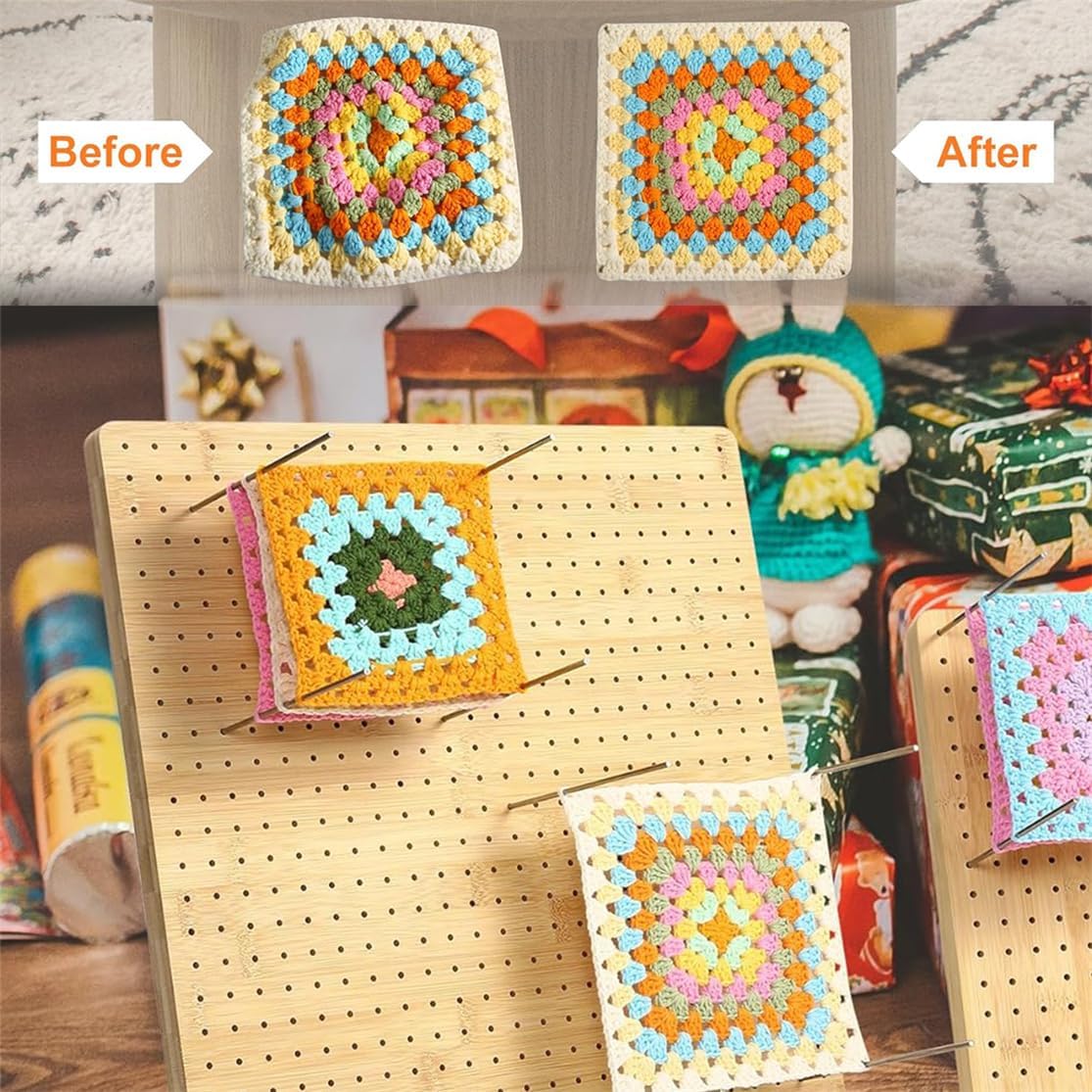 Crochet Blocking Board Handcrafted with Knitting Blocking Mat