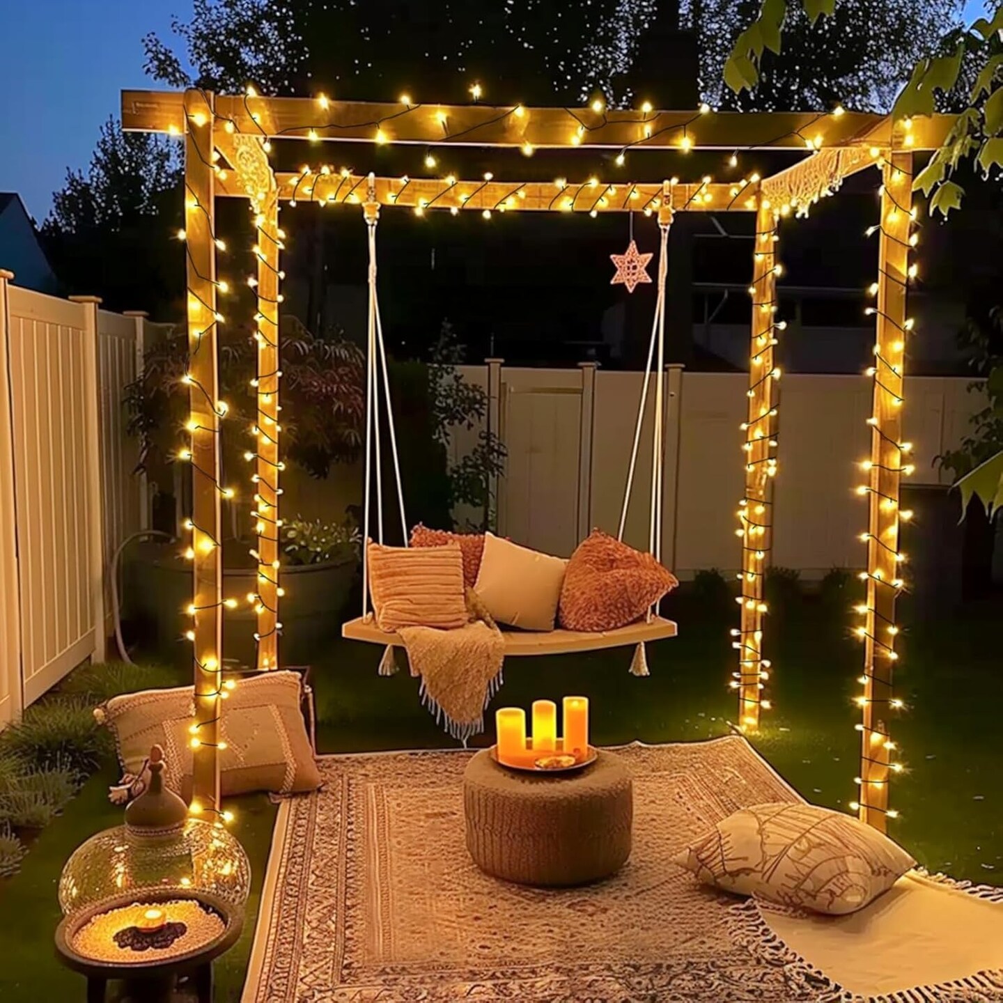 66ft 200 LED Christmas Lights Outdoor, Warm White Christmas Tree Lights Indoor Plug in,