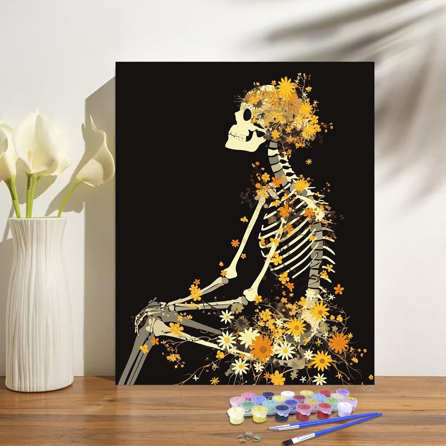 Skull Paint by Numbers Kit - 16x20 Inch