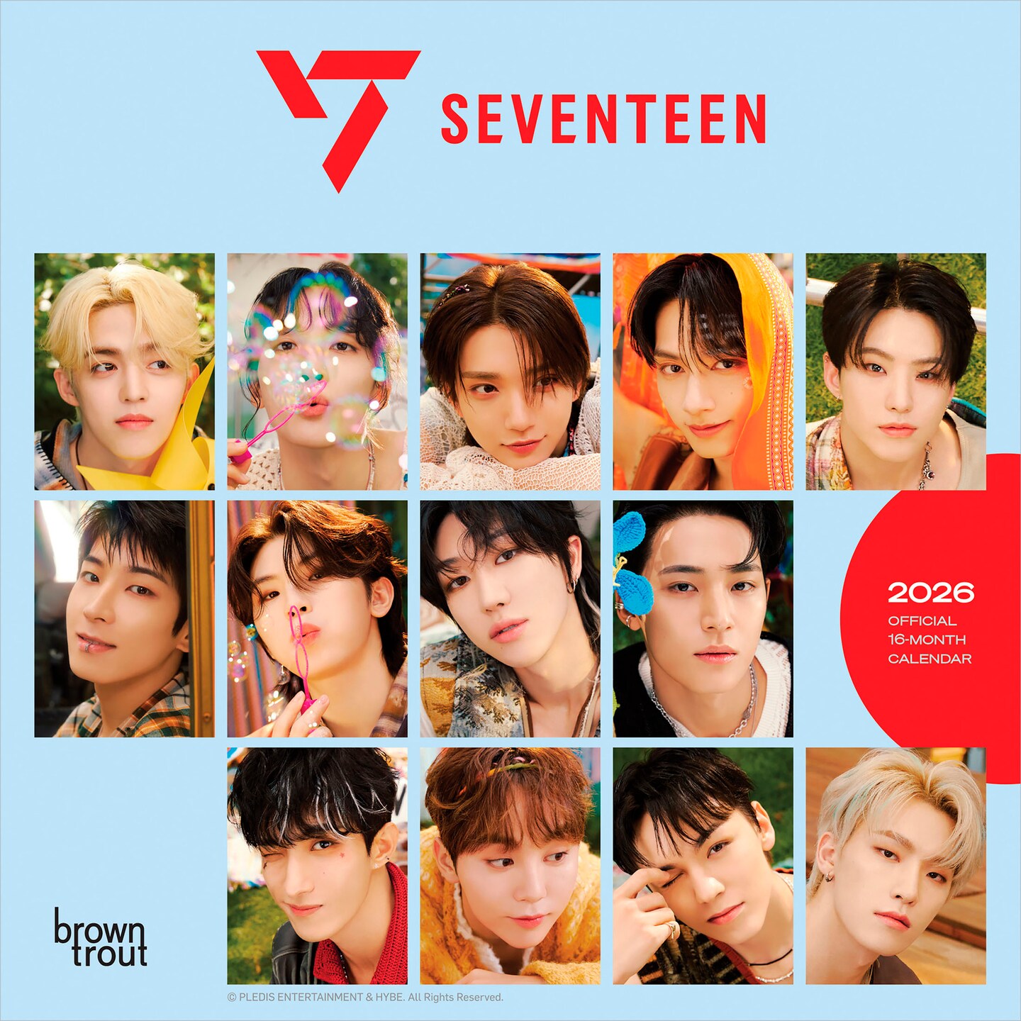 Seventeen OFFICIAL | 2026 7 x 14 Inch (Hanging) Monthly Mini Wall Calendar |