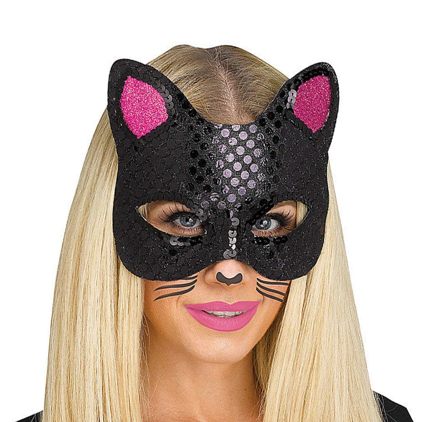 Cat Mask with Tattoos Black Cat