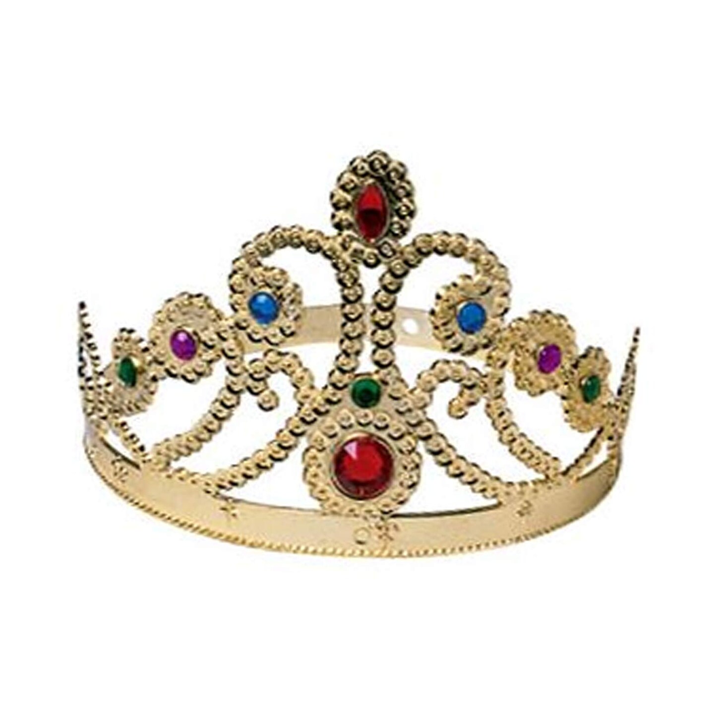 Queen Gold Crown with Plastic Jewels