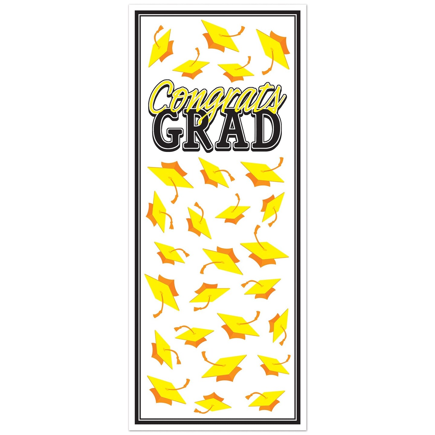 12 Pack Beistle Yellow Congrats Grad Door Cover