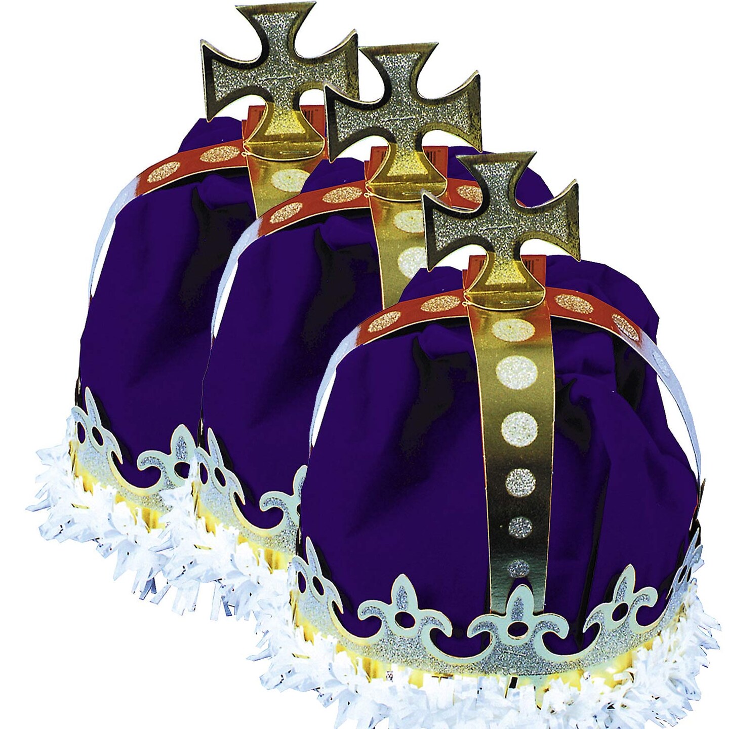 Blue Paper Crown with Gold Foil Trim