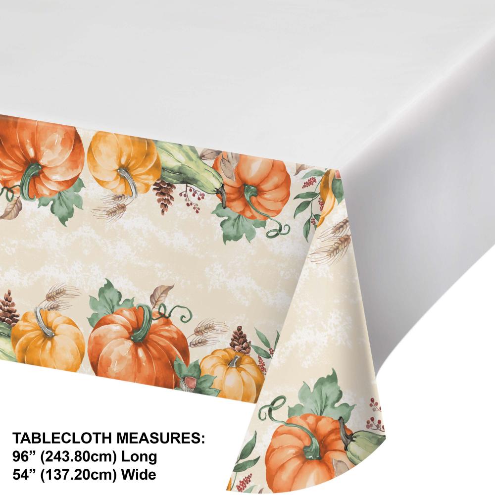 Harvest Delight Paper Tablecover, 54&#x22; x 102&#x22; (1/Pkg)