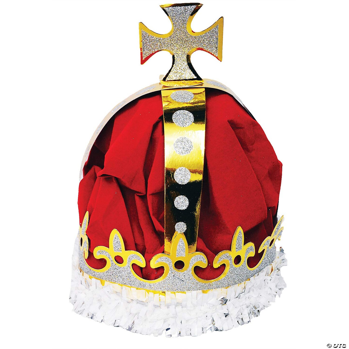Royal Queen Crown with Glitter and Fringe Detail