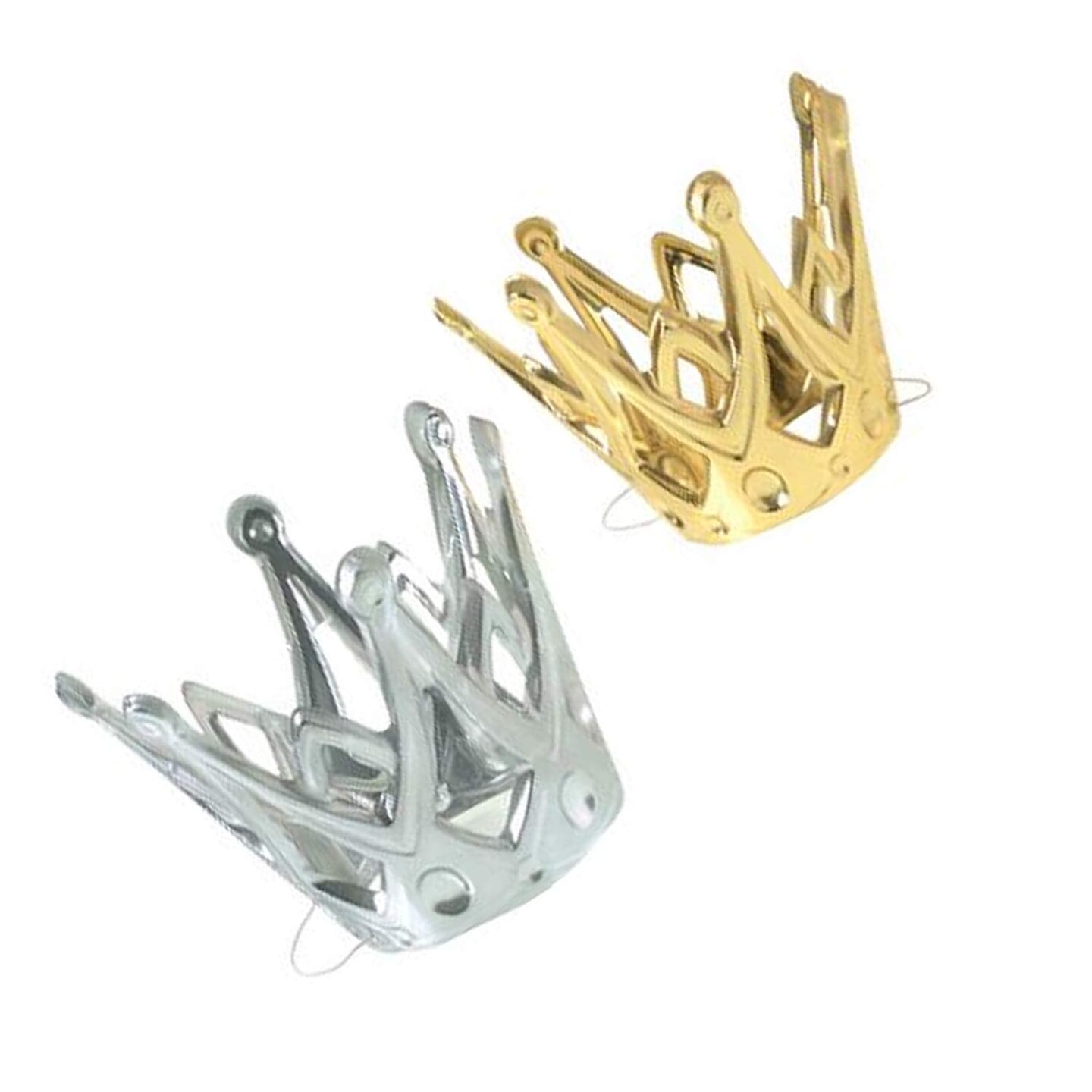 Miniature Crowns Metallic Silver &#x26; Gold 12 Units