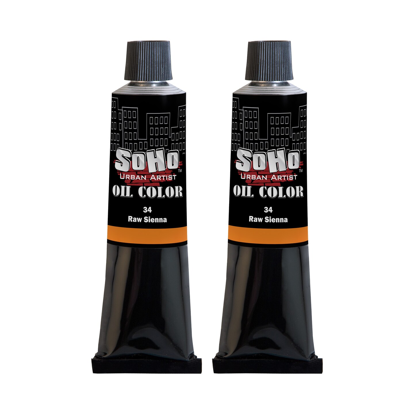 SoHo Urban Artist Oil Paint - 2 Pack, Raw Sienna 2 Pack - 170 ml Tube - Best Valued Oil Colors for Painting with Excellent Pigment Load