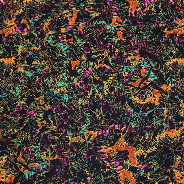 Brush Stroke Abstract Printed Spandex Fabric