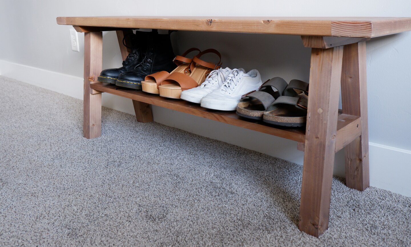 Entryway Bench Diy 2x4 Shoe Rack Wall Mud Bench Plans Diy Hall