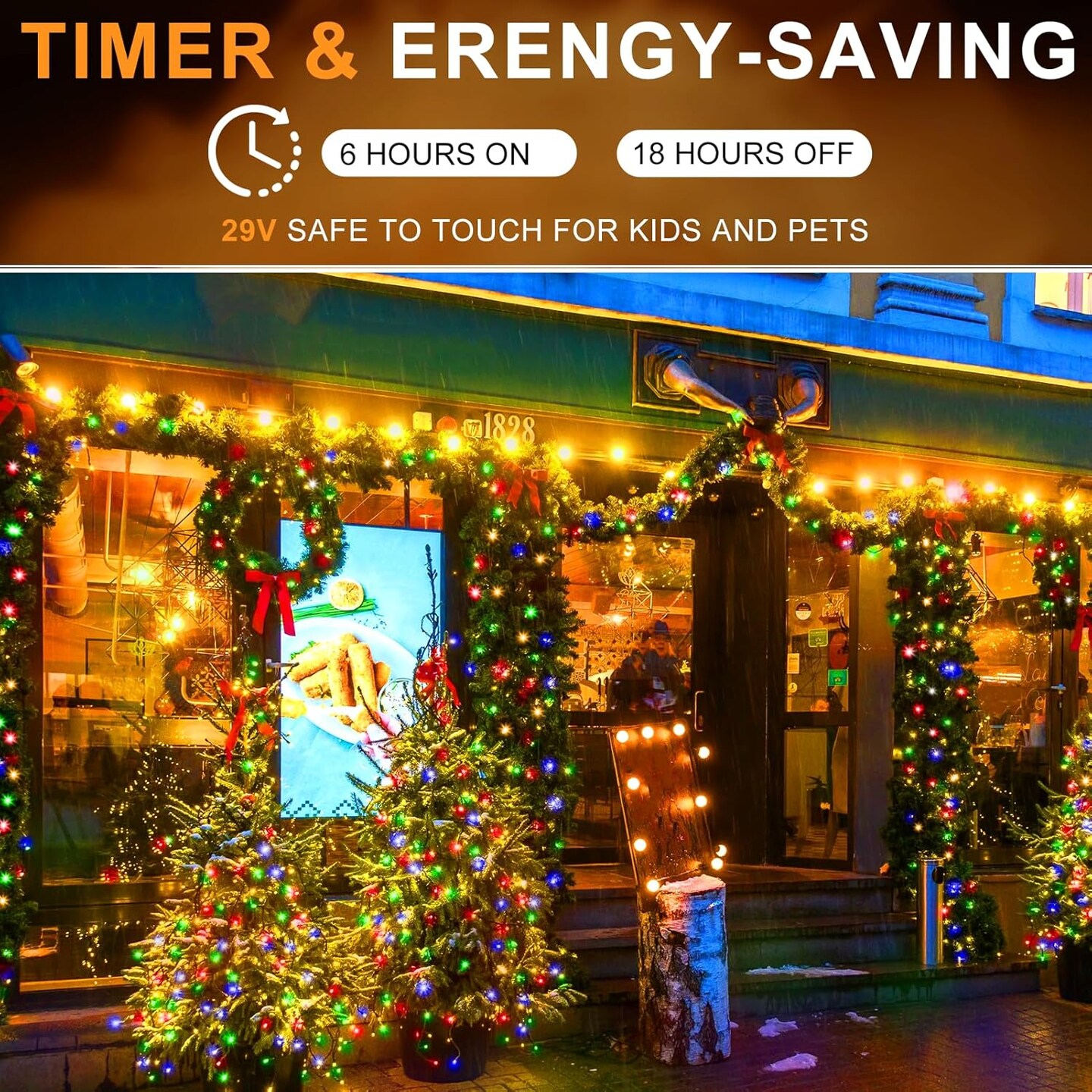 403FT 1000 LED Christmas Lights Outdoor String Lights 8 Modes &#x26; Timer Fairy Light Plug in Waterproof LED String Lights for Xmas Yard Tree Wedding Party Holiday Decorations (Multicolor)