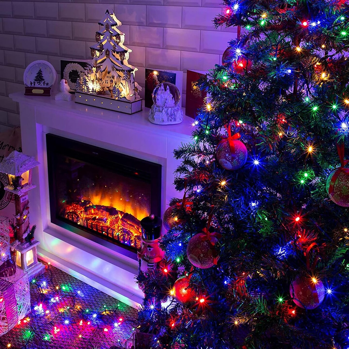 132FT 400 LED Christmas Lights, Christmas String Lights Plug in with 8 Modes, Waterproof Christmas Decorations for Xmas Indoor Outdoor Party Home Tree Decor, Multi-Colored