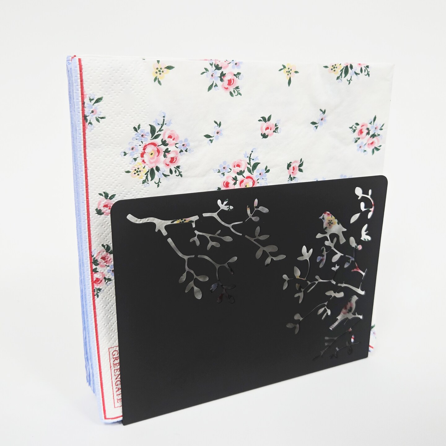 Mango Steam Songbird Tabletop Napkin & Letter Holder for Home, Kitchen, Restaurants