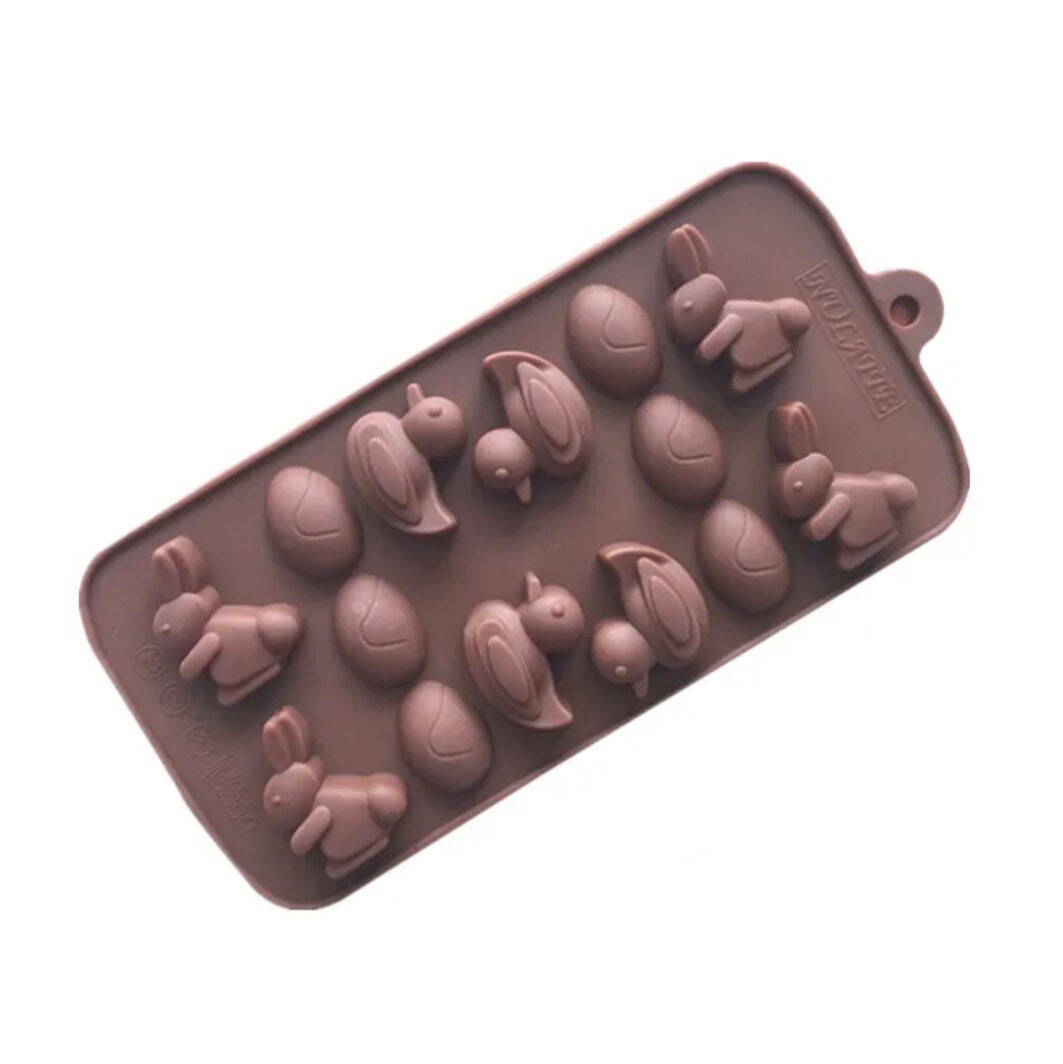Easter Egg, Bunny & Duck Silicone Chocolate Mold – Spring Candy & Fondant Mold