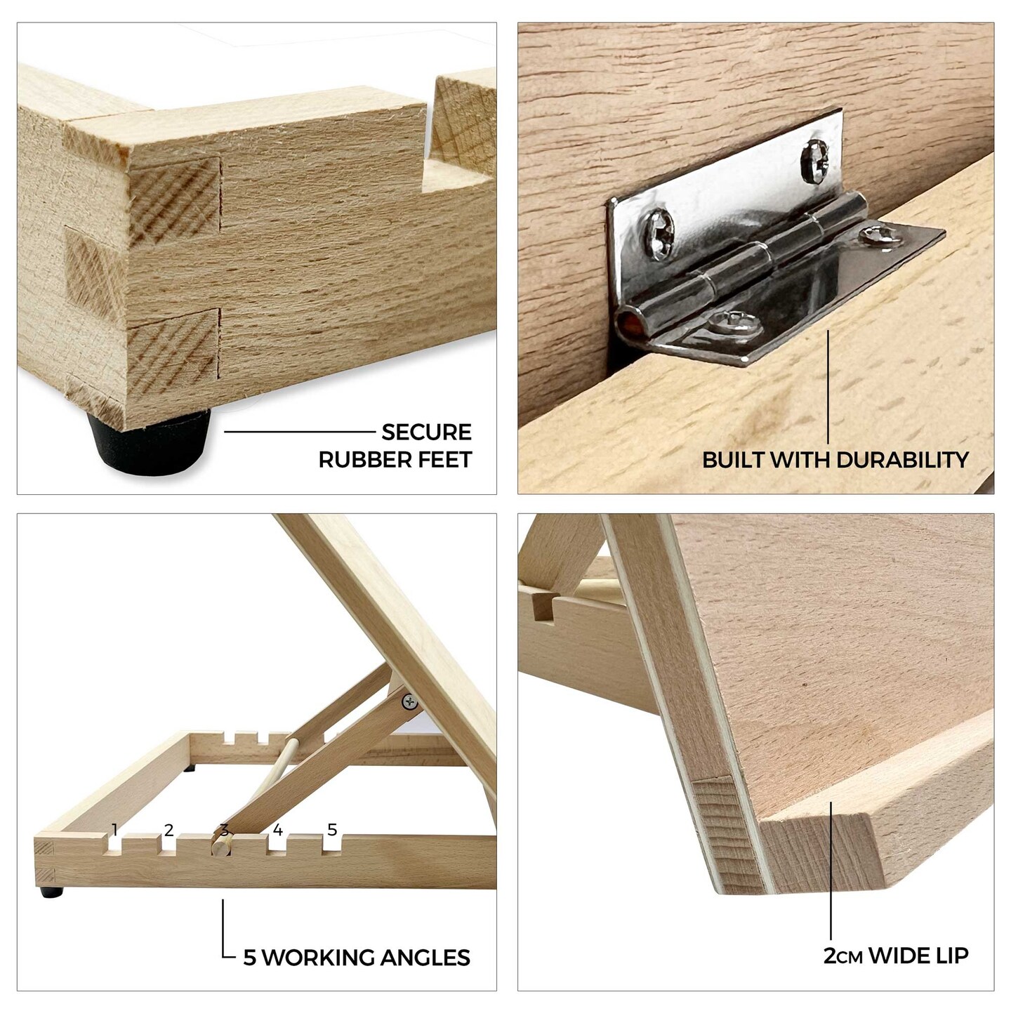 A3 Wooden Table Top Easel with 5 Adjustable Angles