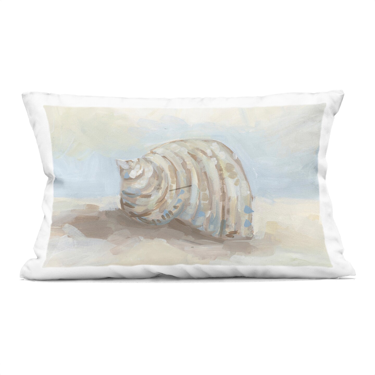Stupell Industries Curved Blended Seashell Indoor Pillow, 14 x 7 x 20