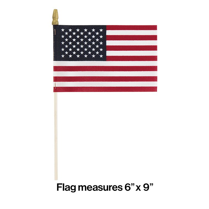 36 pc Bulk Small Cloth American Flags