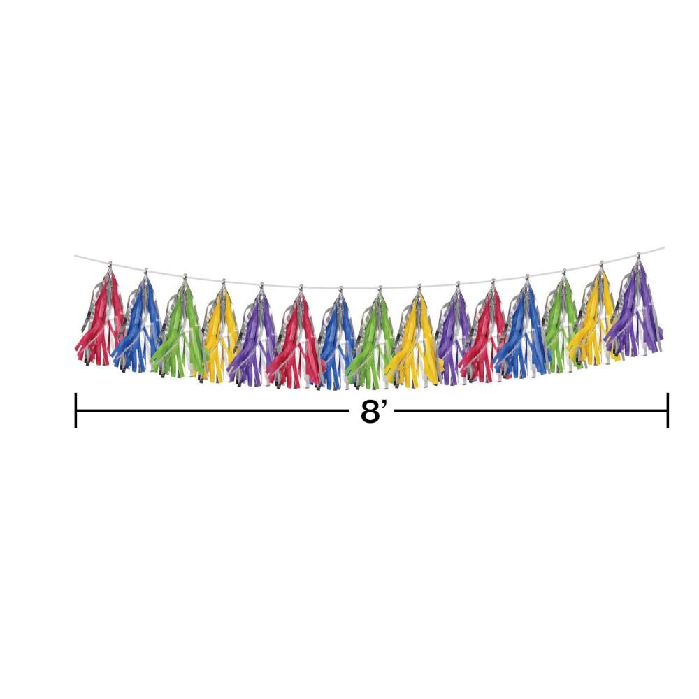 6 pc Bulk Primary Color Tassel Garlands