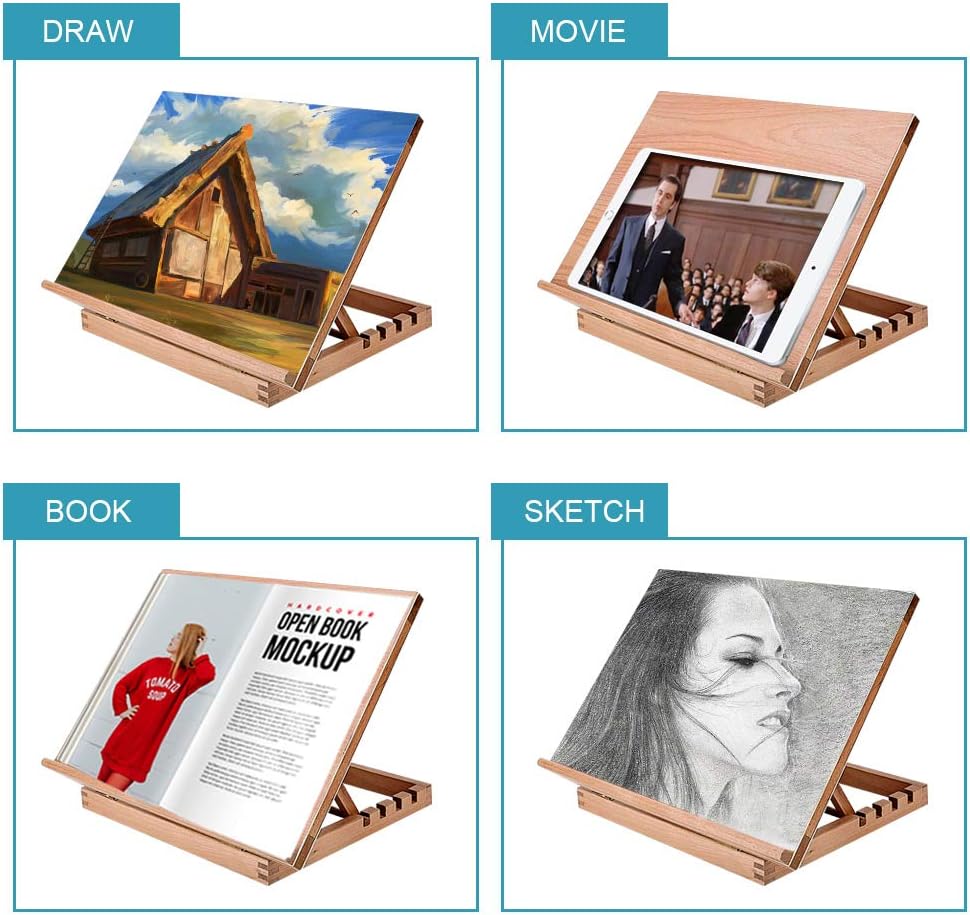 Tabletop Easel A3 Painting Easel with Smooth Surface, Adjustable Angle Art Easel for Artists, Children, Beginners &#x26; Student