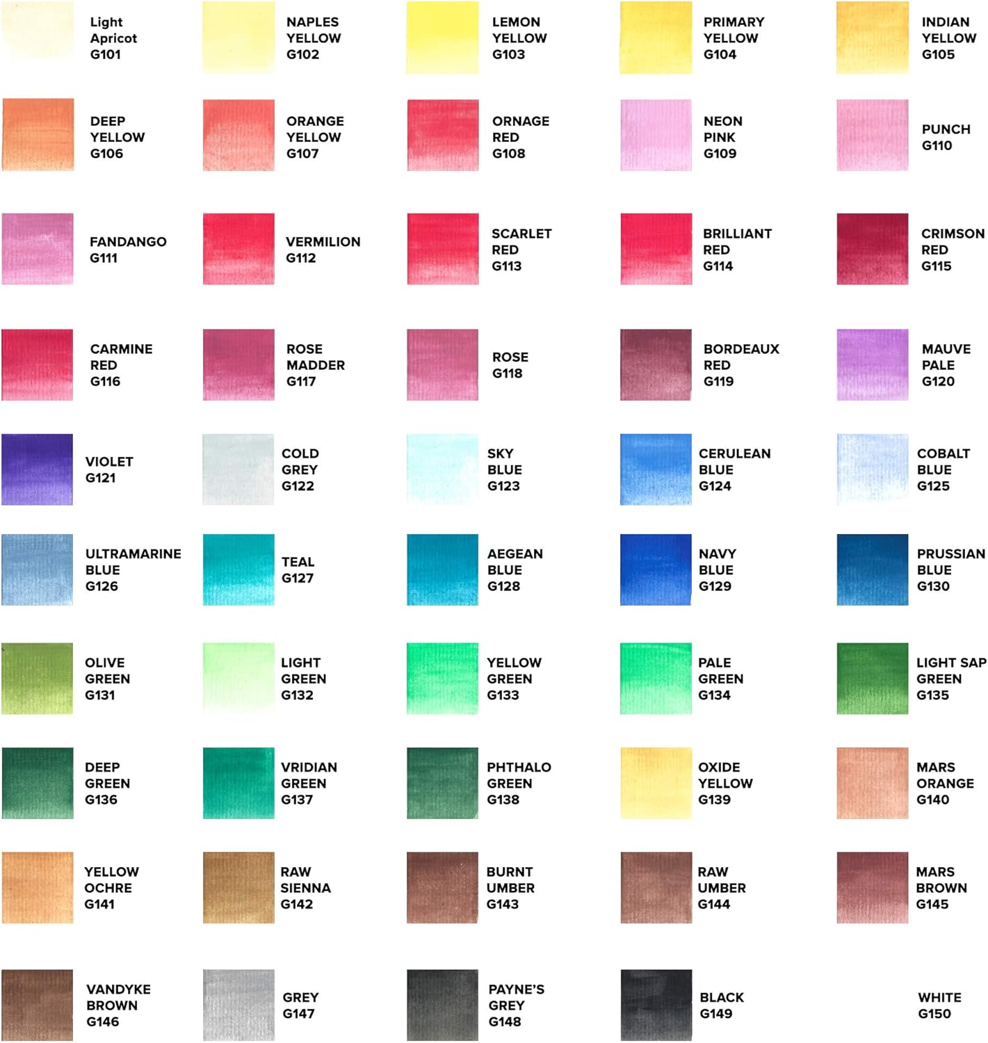 Gouache Paint 50 Colors 12 ml/ 0.406 oz. - Quality Non Toxic Pigment Paints for Canvas, Fabric, Crafts, and More