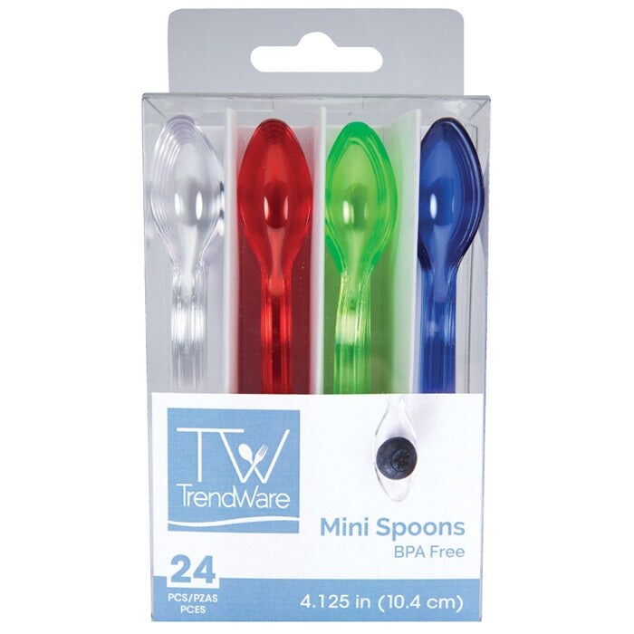 144 pc Bulk Assorted Translucent TrendWare Mini Spoons