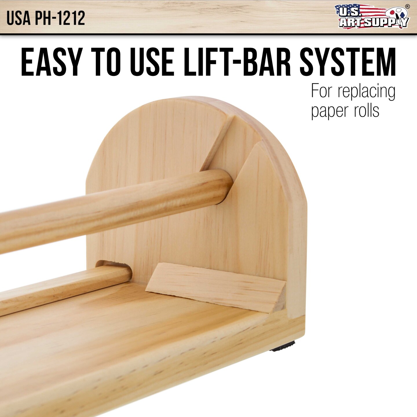 12 inch Wooden Tabletop Paper Holder &#x26; Dispenser
