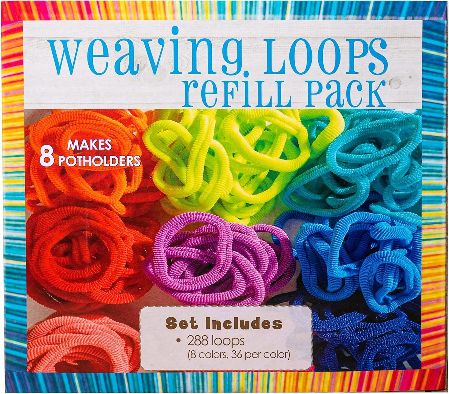Hapinest Potholder Weaving Loom Refill Loops, Pack of 288 Loom Loops